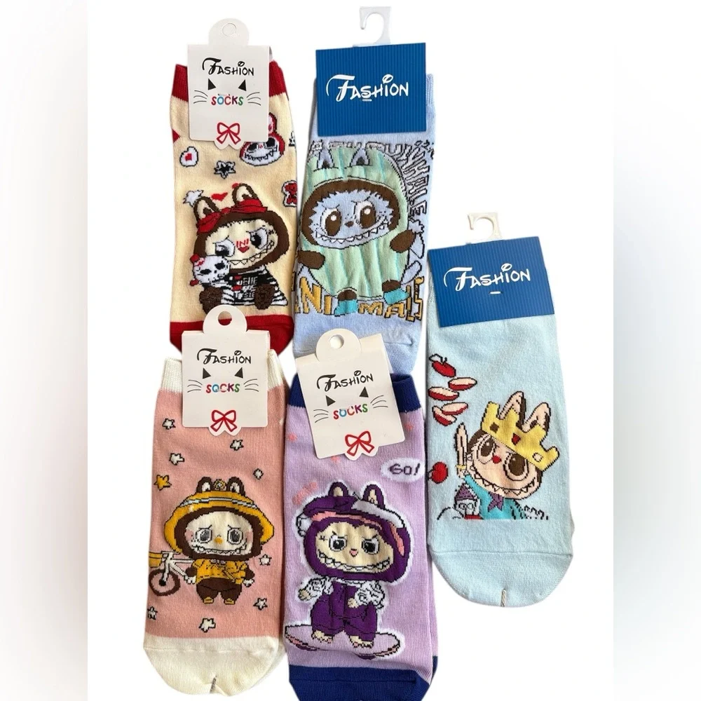 Labubu Monster Socks EU 35-41 Fits 4.5-10